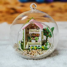 DIY кукольный домик с мебелью стеклянный шар Микро пейзаж ремесло орнамент ручной работы элегантный подарок игрушки или детей G007# D