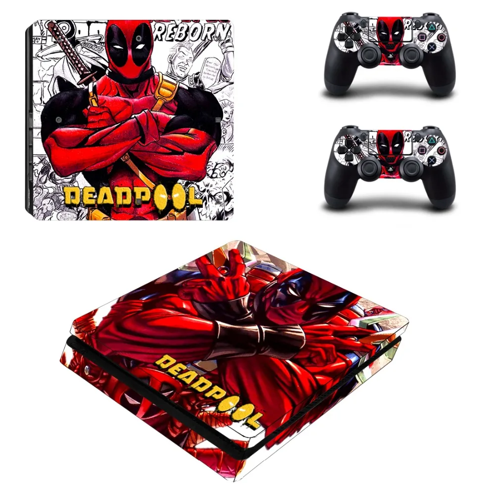 Film Deadpool PS4 Slim Skin Sticker For Sony PlayStation 4 Console and Controller Decal PS4 Slim Sticker Vinyl