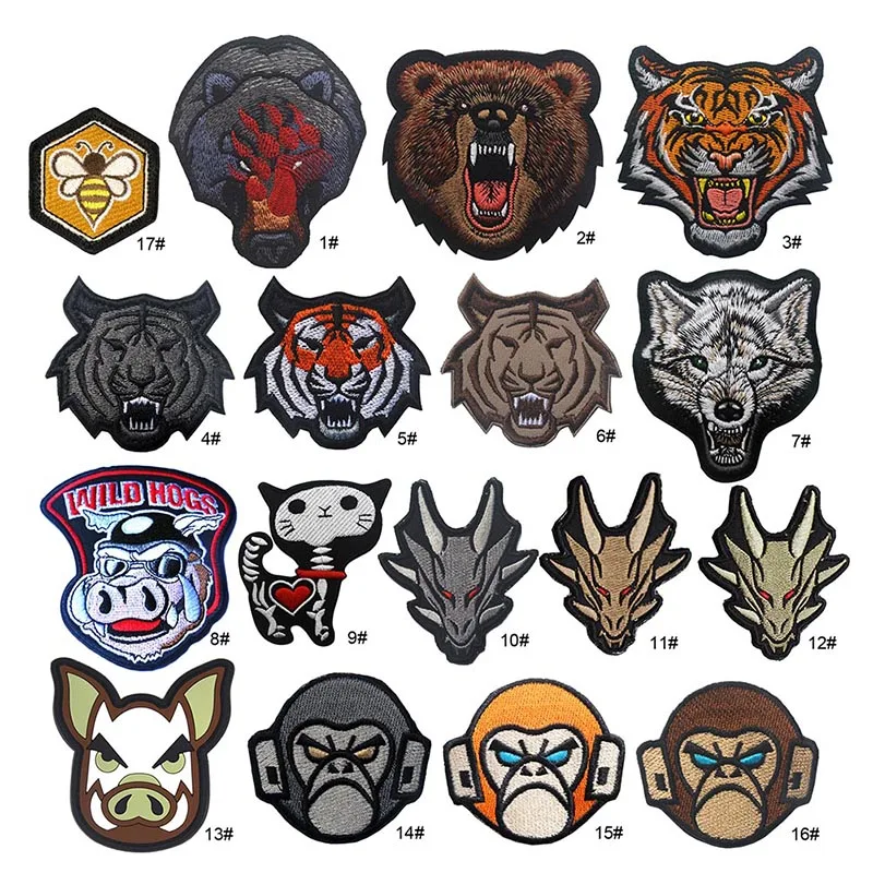 

Droppingship Outdoor DIY Clothing Backpack Hat Patch Tool Armband Animal Pattern Embroidery 1pc