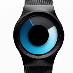 Творческий унисекс концепция ультра тонкий наручные часы сетки ремешок для часов Элитный бренд Мужская мода нержавеющей кварцевые