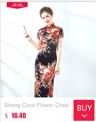 Sheng Coco Женские китайские традиционные платья льняной Ципао из хлопка Cheongsam цветы короткое эластичное платье-стретч 3XL 4XL 5XL