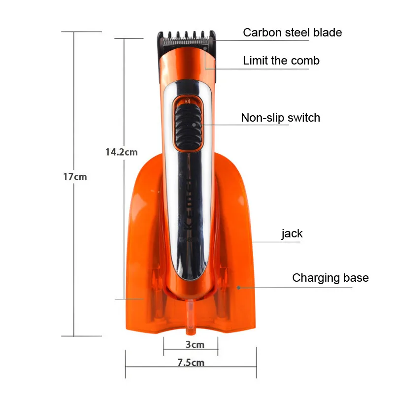 Kemei Стрижка волос Инструменты для укладки беспроводной электрический машинка для стрижки волос резка перезаряжаемый триммер для удаления волос мужской ребенок KM-607A бритва