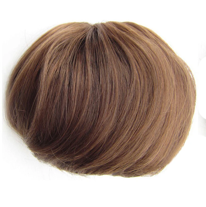 Similler Synthetic Hair Bun Curly Chignon Clip in Hairpiece Hair Extension Fake Hair Piece Accessoire Ombre Black Brown