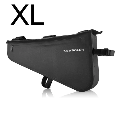 Black XL NEWBOLER, полностью водонепроницаемая велосипедная сумка, большая емкость, MTB, дорожная рама, сумка, треугольная сумка, чеканка, велосипедная сумка, Аксессуары для велосипеда - Цвет: Black XL