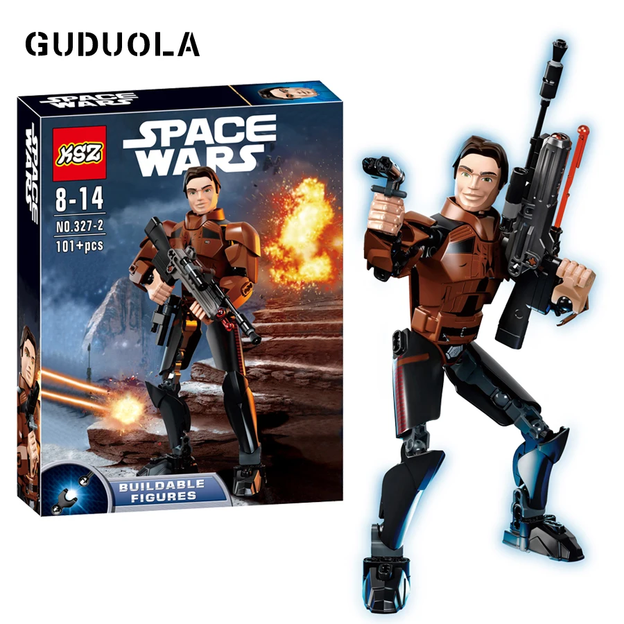 

GUDUOLA Star Wars HanSolo Figure Building Block Set New Arrive Toys For Children Compatible starwars 75535 Boy Gift
