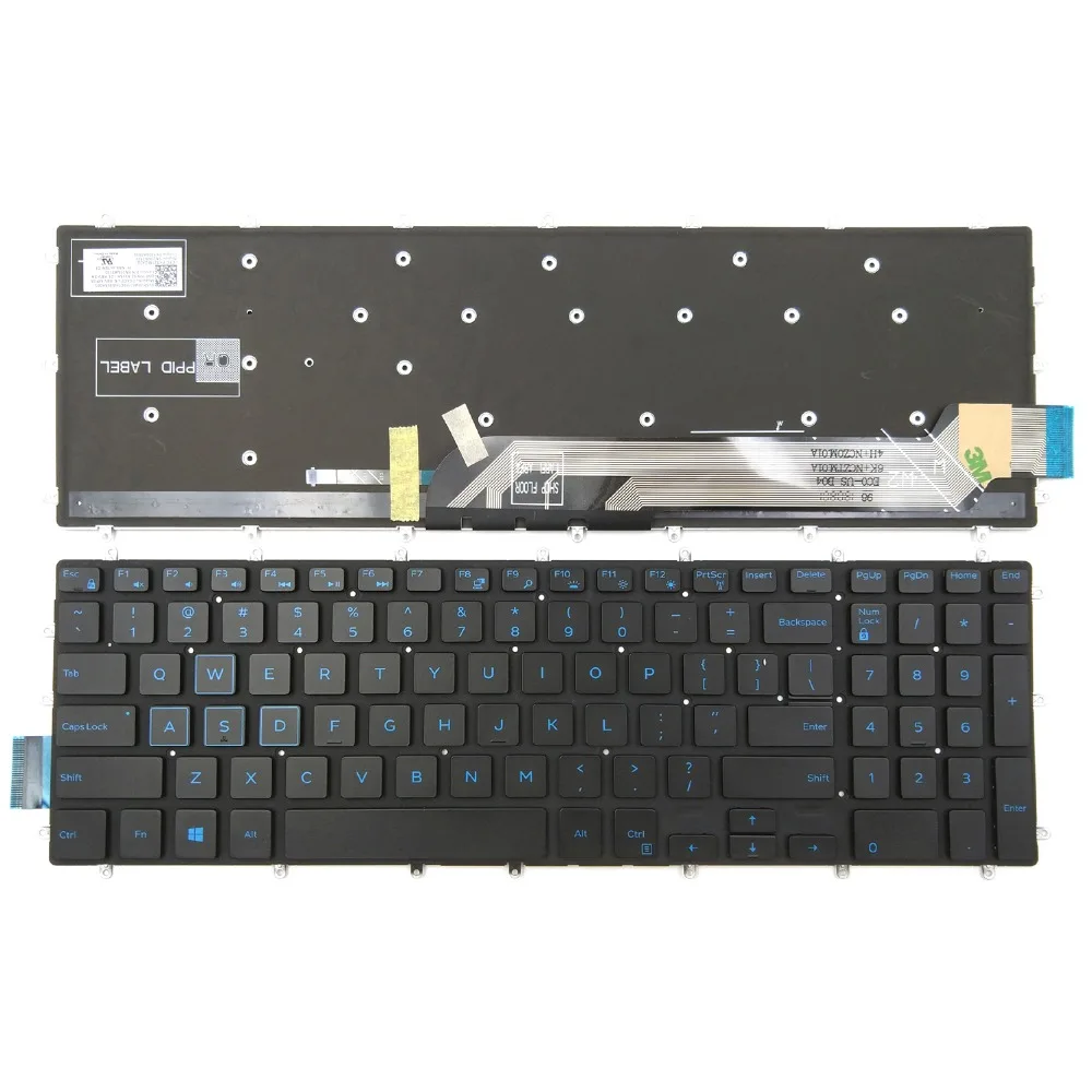 Новая клавиатура для ноутбука Dell G3-3579 3779 G5-5587 Series 15 Gaming с синей подсветкой US |