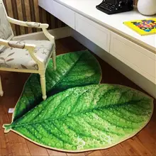 3D зеленые двойные листы узор гостиная спальня коврик нескользящий коврик для ванной комнаты для детей домашний декоратор Коврик для пола