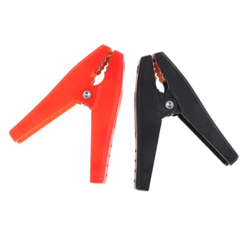 

2 Pcs Fully 100A Insulated Car Battery Crocodile Alligator Plastic Electrical Clip Clamp Red/Black 90mm Length