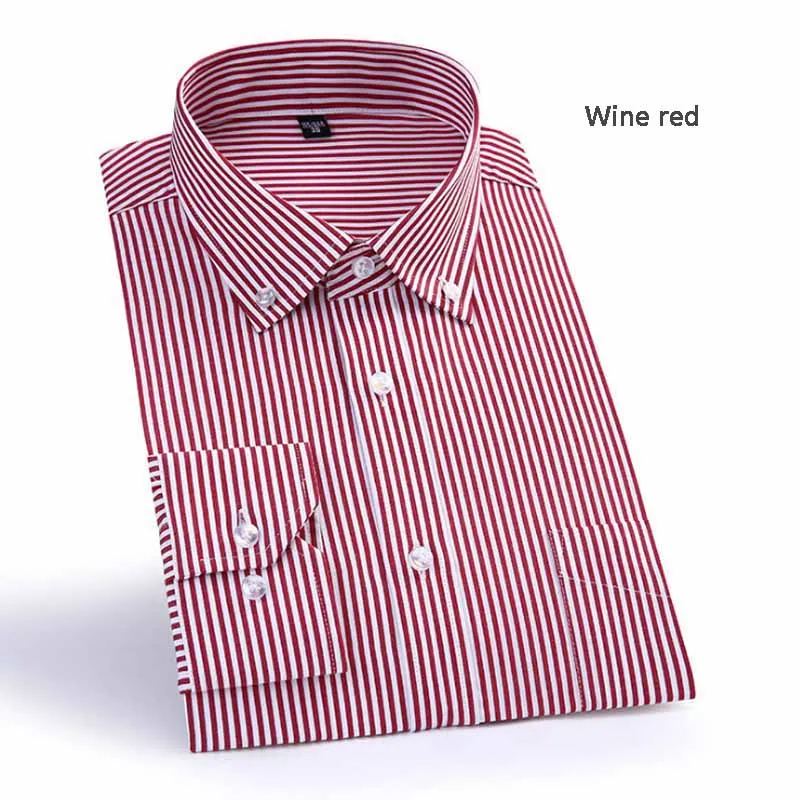 Осенний бренд хлопок коммерция мужские рубашки в полоску с длинными рукавами Повседневная Мужская рубашка поло модные мужские рубашки 7 цветов