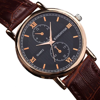 

New Fashion Casual Mens Womens Wristwatch Roman Numerals Unisex Watch Quartz Leather Strap Lovers Female Watches Clock Horloges