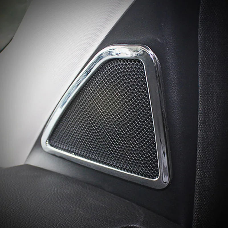 Для Ford Escape Kuga 2013 хромированная дверная стереодинамическая Крышка для динамика отделка ободок украшение воротник объемный