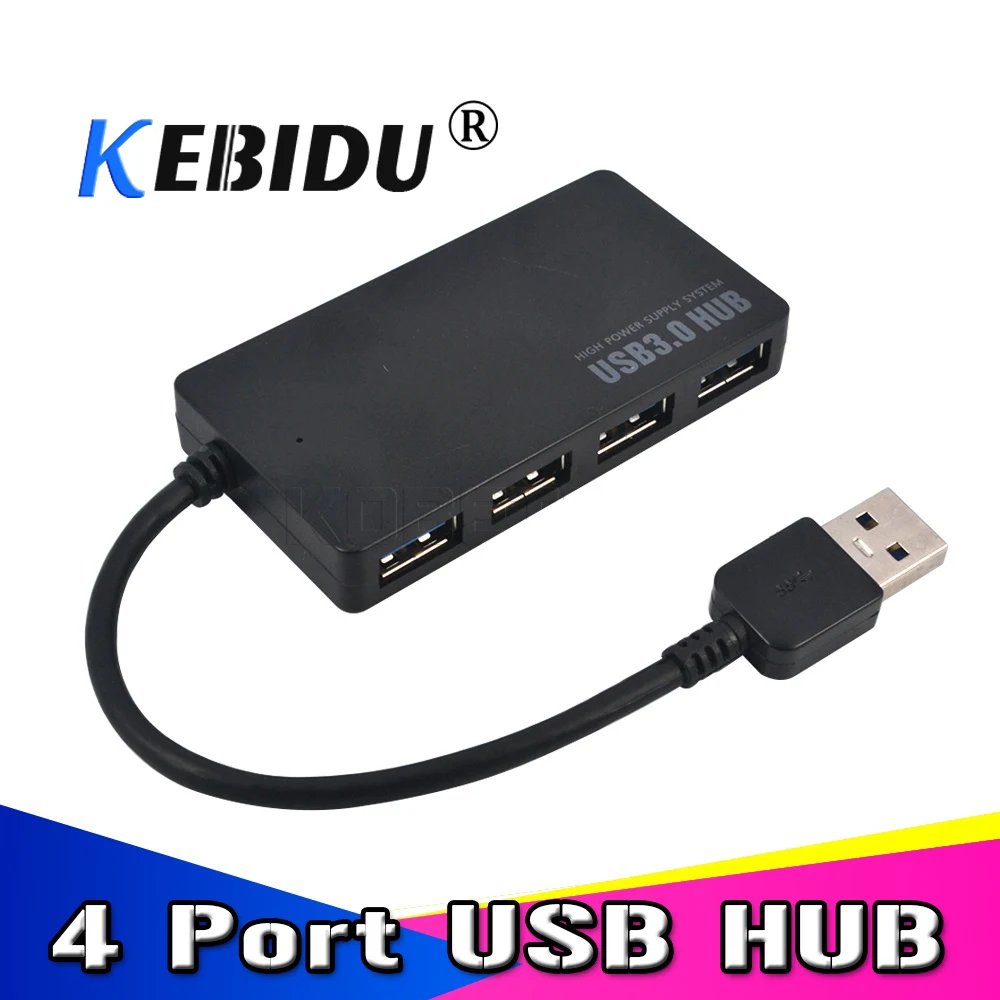 kebidu 5Gbps High Speed Hub 4 Ports USB 3.0 Splitter Automatic