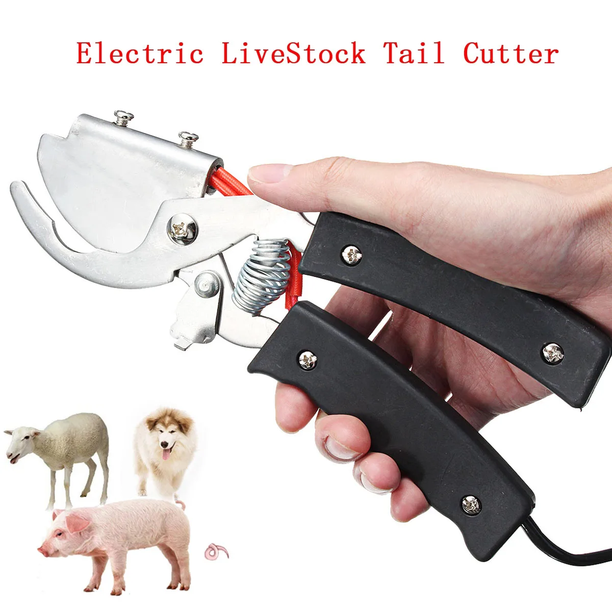 1Pc Electric LiveStock Tail Cutting Tool For Dog Pig Puppy Sheep Tail