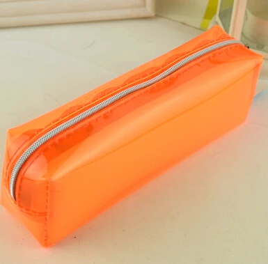 Мини Размер S пенал для карандашей чехол для карандашей ручка для хранения канцелярских принадлежностей художественные школьные офисные принадлежности для дома прозрачный держатель ручек модные подарки - Цвет: Оранжевый