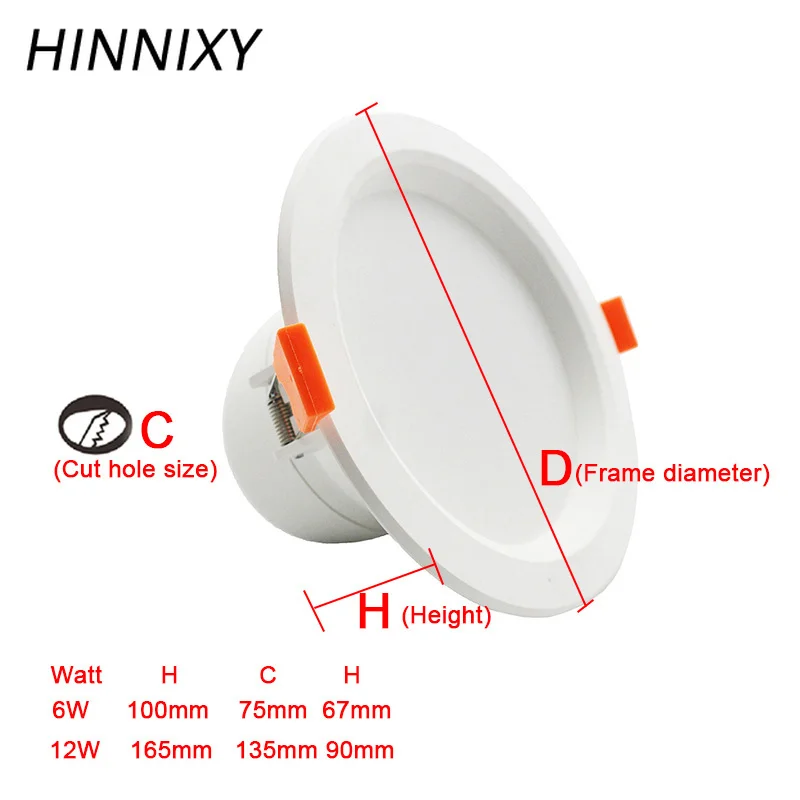 Hinnixy светодиодный Интеллектуальный радар Датчик светильники 12 Вт 1350lm 110 240 в 135 мм