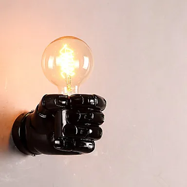 

Creative Fist Nordic LED Wall Lamp Modern For Living Dinning Room Resin LED Wall Light Fixtures Sconce Wandlamp Black