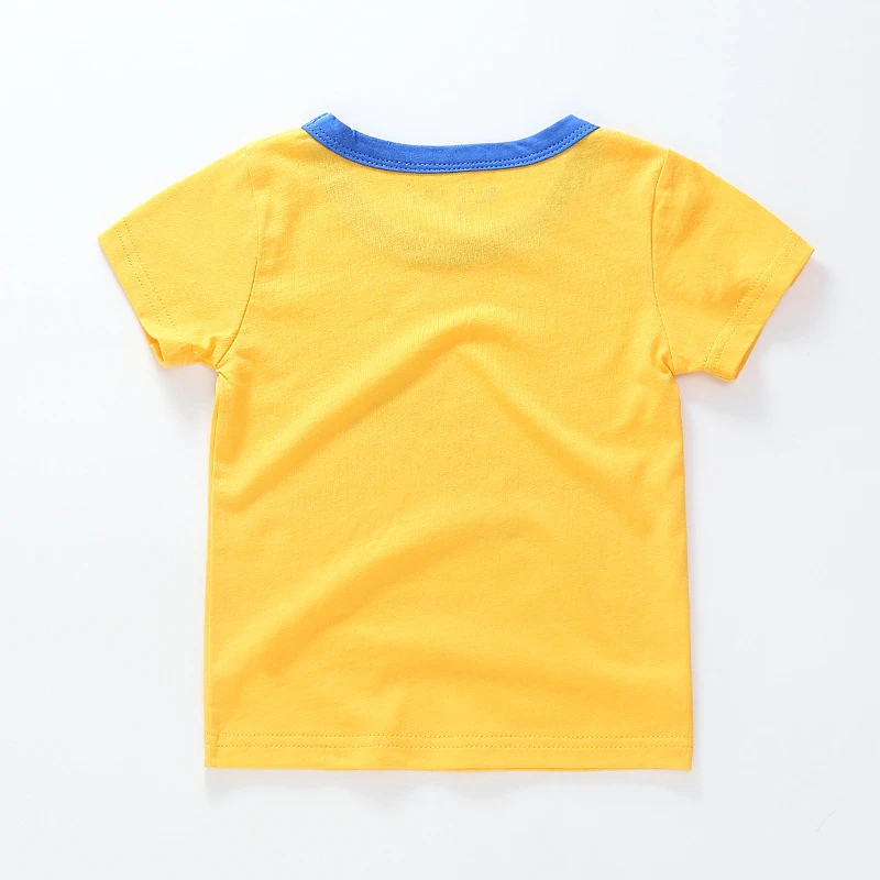 Новая летняя футболка для мальчиков и девочек, детские футболки, рубашки с короткими рукавами для мальчиков и девочек, хлопковые топы для детей, одежда для малышей 12 мес.-8 лет, модная одежда