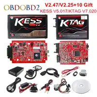 ออนไลน์ V2.47 EU สีแดง KESS V5.017 OBD2 Manager ปรับ KTAG V7.020 4 LED KESS V2 5.017 BDM กรอบ K-TAG V2.25 auto ECU Programmer