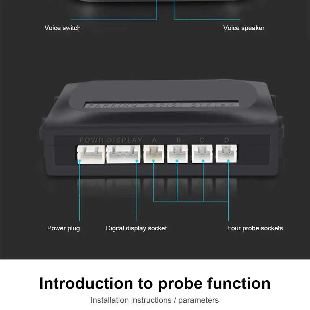 Парктроник автомобильный ЖК-датчик парковки обратный резервный парковочный радар звуковой сигнал монитор детектор система дисплей с 4 датчиками s