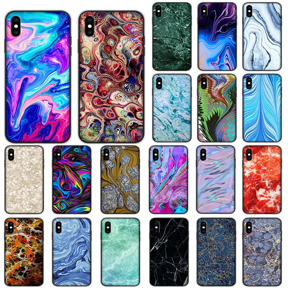 

Marbling Soft Case for iPhone XS Max XR X 7 8 6 6S Plus 5 5S SE Cover