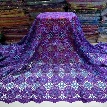 

Tollola Factory offers High Quality Purple African Cord Frence Net lace with STONES Fabric for Nigerian Wedding Dresses