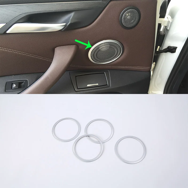 

Car Accessories Interior Decoration ABS Car Door Speaker Audio Ring Cover Trim For BMW X2 2018 Car Styling