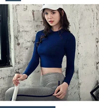 3 color 2016 Women’s Yoga Gym long sleeves Compression Tights Jersey Sportwears Dry Quick Running long Sleeve Fitness Clothes