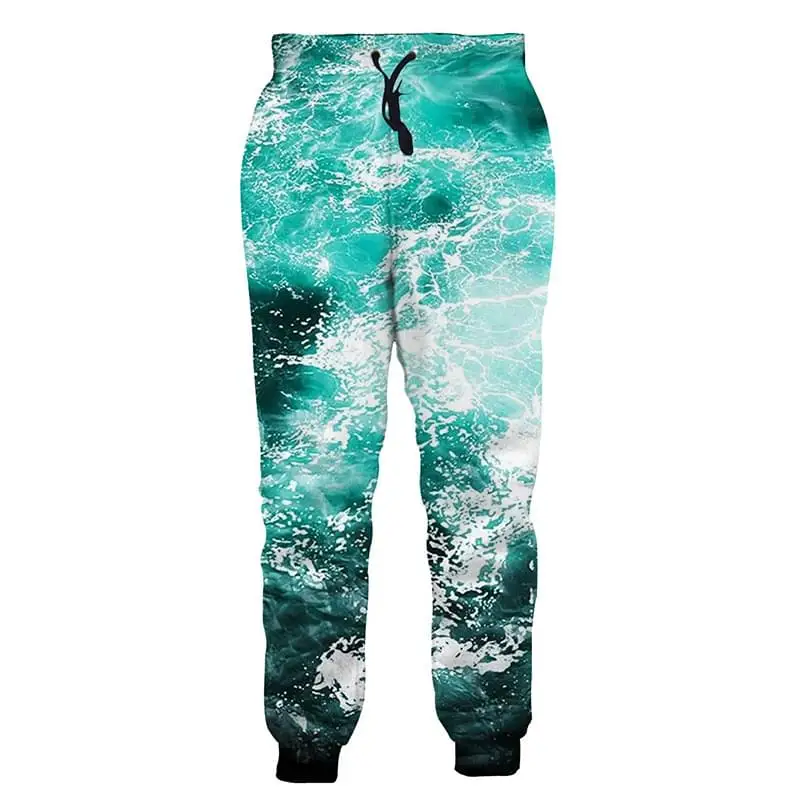 Blue Sea Wave Water Joggers Pants Men Women 3D Print Trousers Autumn