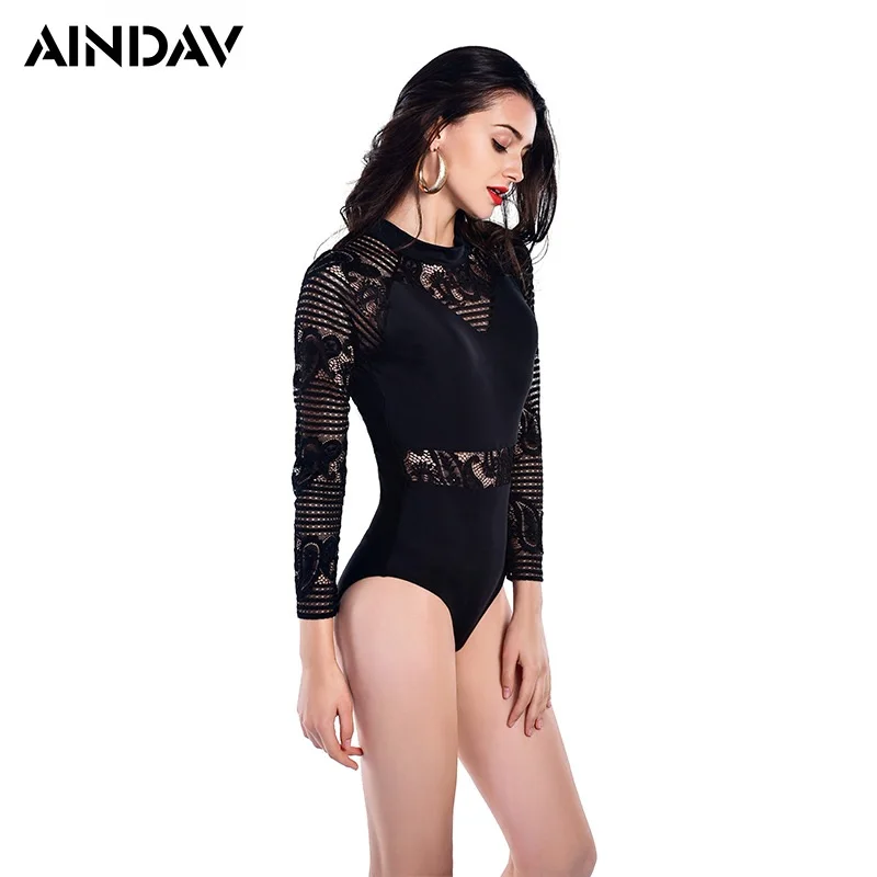 long sleeve swim bodysuit