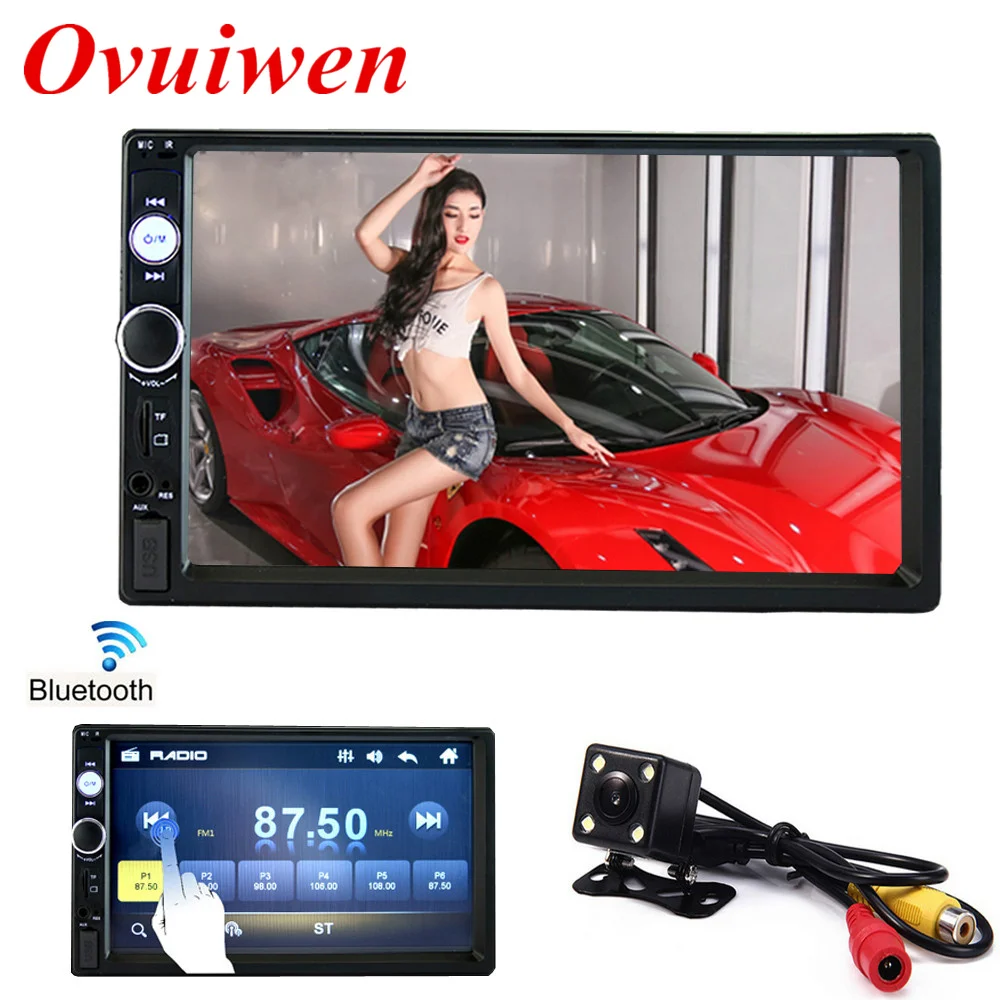 

2 Din Car Radio 7" HD Player MP5 Touch Screen Digital Display Bluetooth Multimedia USB 2 din Autoradio Car Backup Monitor 7010B
