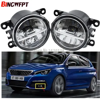 

1 pair Super Bright Fog Lights LED Fog Light white color 6000K for Peugeot 308 2016 2017 2018