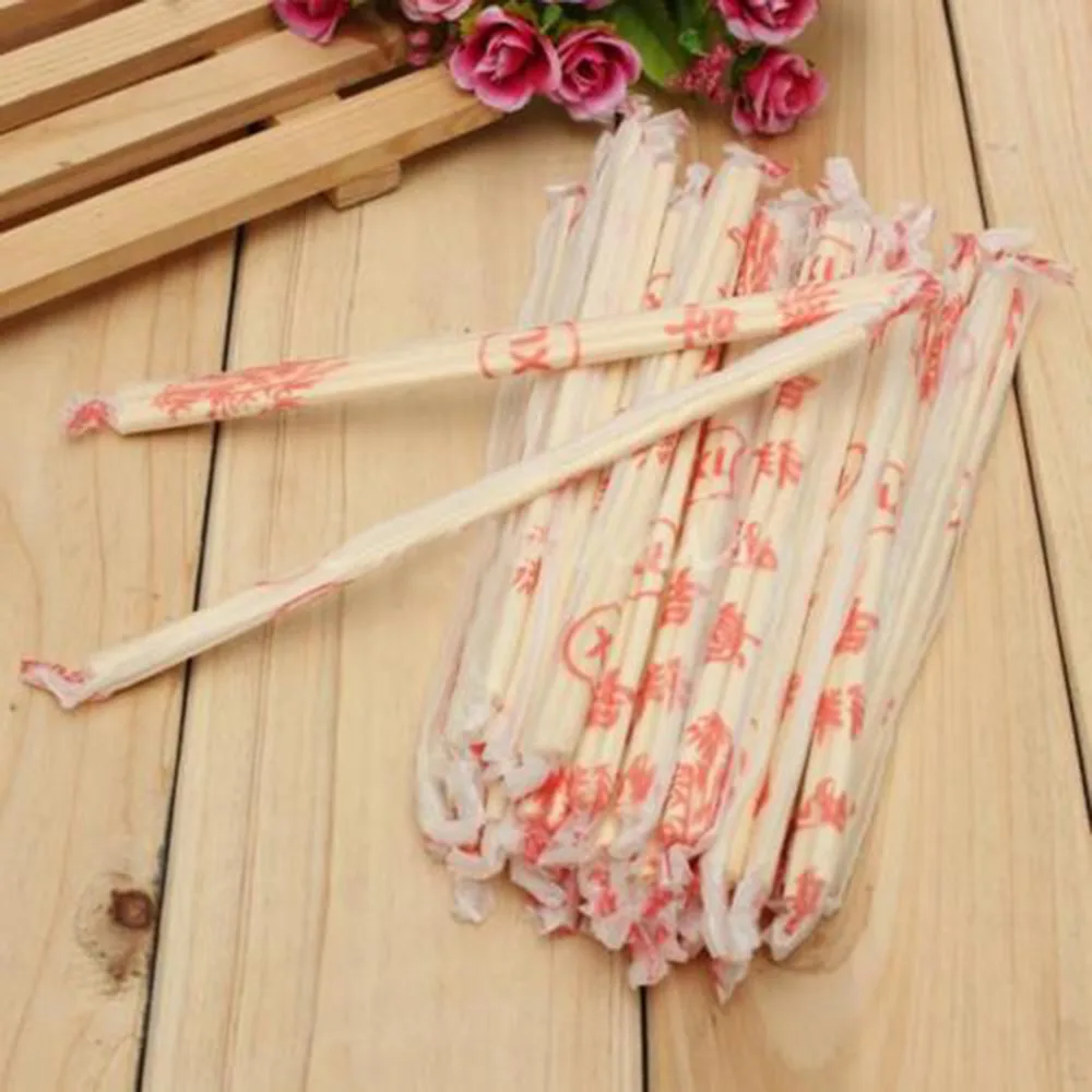40 Pairs Chinese chopsticks Disposable Bamboo Wooden Chopsticks