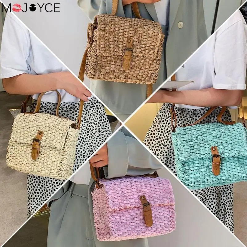 فتاة البرية عارضة الكتف رسول حقائب النساء Soild اللون القش البرية صغيرة Crossbody أعلى-حقائب بيد حقيبة كتف فتاة البرية عارضة الكتف رسول حقائب النساء Soild اللون القش البرية صغيرة Crossbody أعلى-حقائب بيد حقيبة كتف
