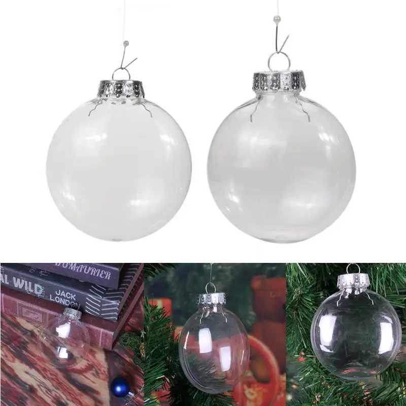 Decoración de Navidad plástico transparente bola plana colgante adornos DIY Navidad Fiesta decoraciones árbol de Navidad adornos niños regalos Gadgets Decoración de Navidad plástico transparente bola plana colgante adornos DIY Navidad Fiesta decoraciones árbol de Navidad adornos niños regalos Gadgets