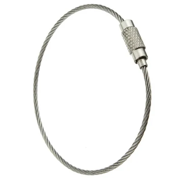 

30pcs Stainless Steel Screw Locking Wire Keychain Cable
