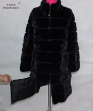 linhaoshengyue In 2017, the new genuine mink fur long sleeved coat, can be disassembled