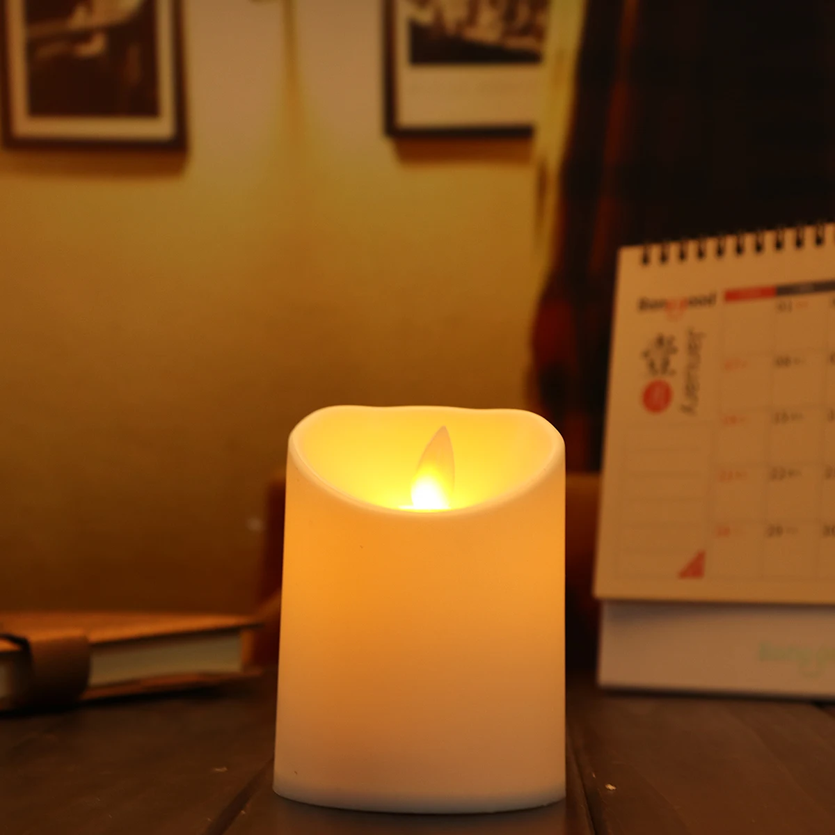 3 шт./компл. Luminara слоновой кости беспламенная свеча движущаяся фитиль лампа