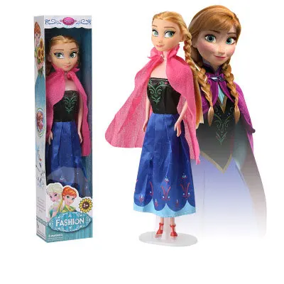 31cm Princess Anna Elsa Dolls For Girls Toys Bjd Doll Princess Anna Elsa Dolls For Girls Toys Small Plastic Baby Dolls Congelad - Цвет: 1