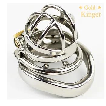 CHASTE BIRD Male Stainless Steel Cock Cage with Penis Barbed Ring Chastity Device Adult Belt with Stealth New Lock Sex Toys A273 3