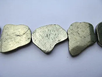 

2strands Natural Raw pyrite crystal freeform slab nuggets pyrite iron gold pyrite beads 15-60mm