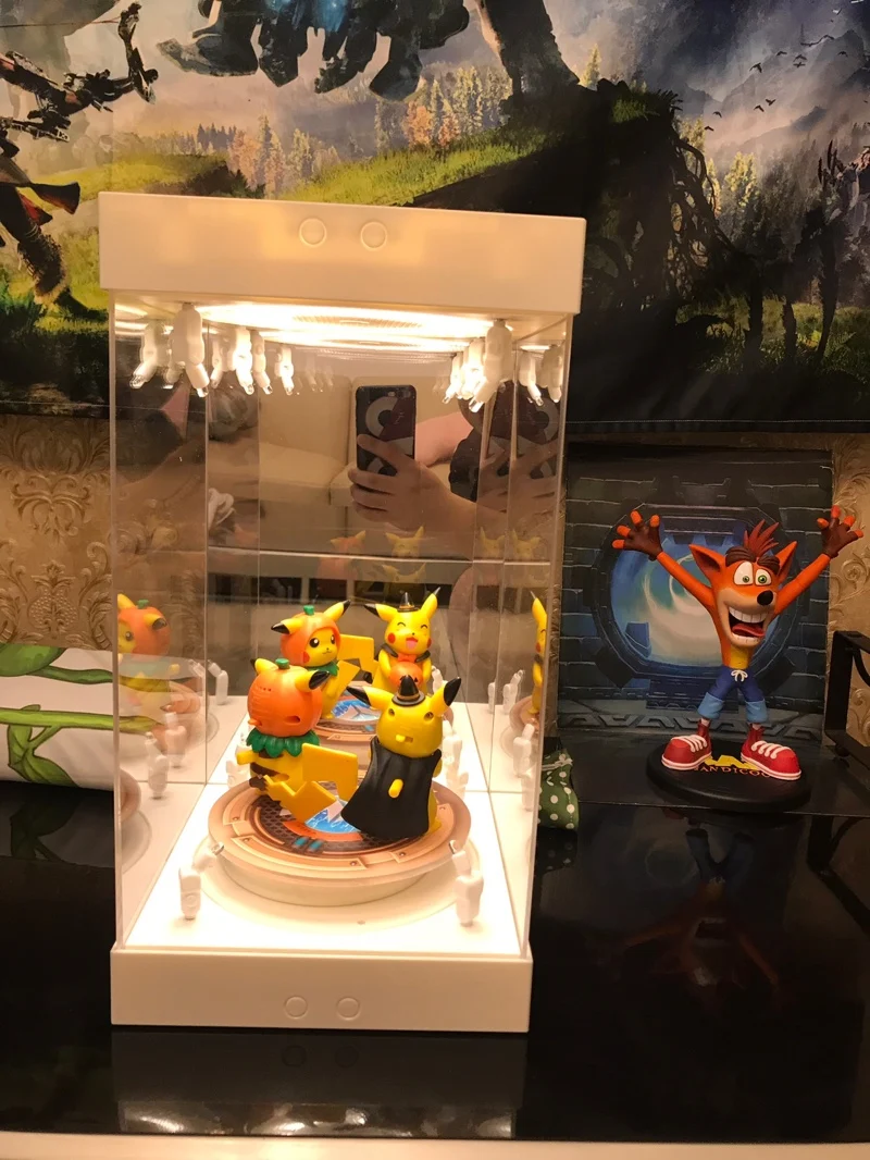 Вращающийся LED 12 &quotфигурки Модель литой корпус дисплея с освещением для 1/6