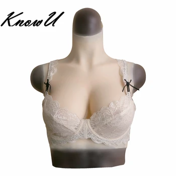 

KnowU Crossdresser Silicone Tits M Size B/C/D Cup Breast Forms Shemale Sissy Boobs Transgender Fake Breasts Only for Thin Body