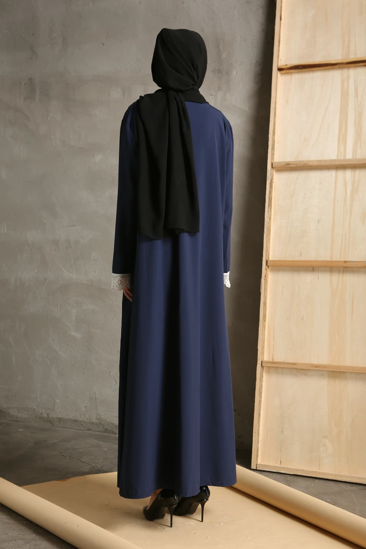 2018 Новая мода на Ближнем Востоке мусульманских взрослых womenlarge кружева Абая платье мусульманские платья халаты Мода Исламская платье w1383