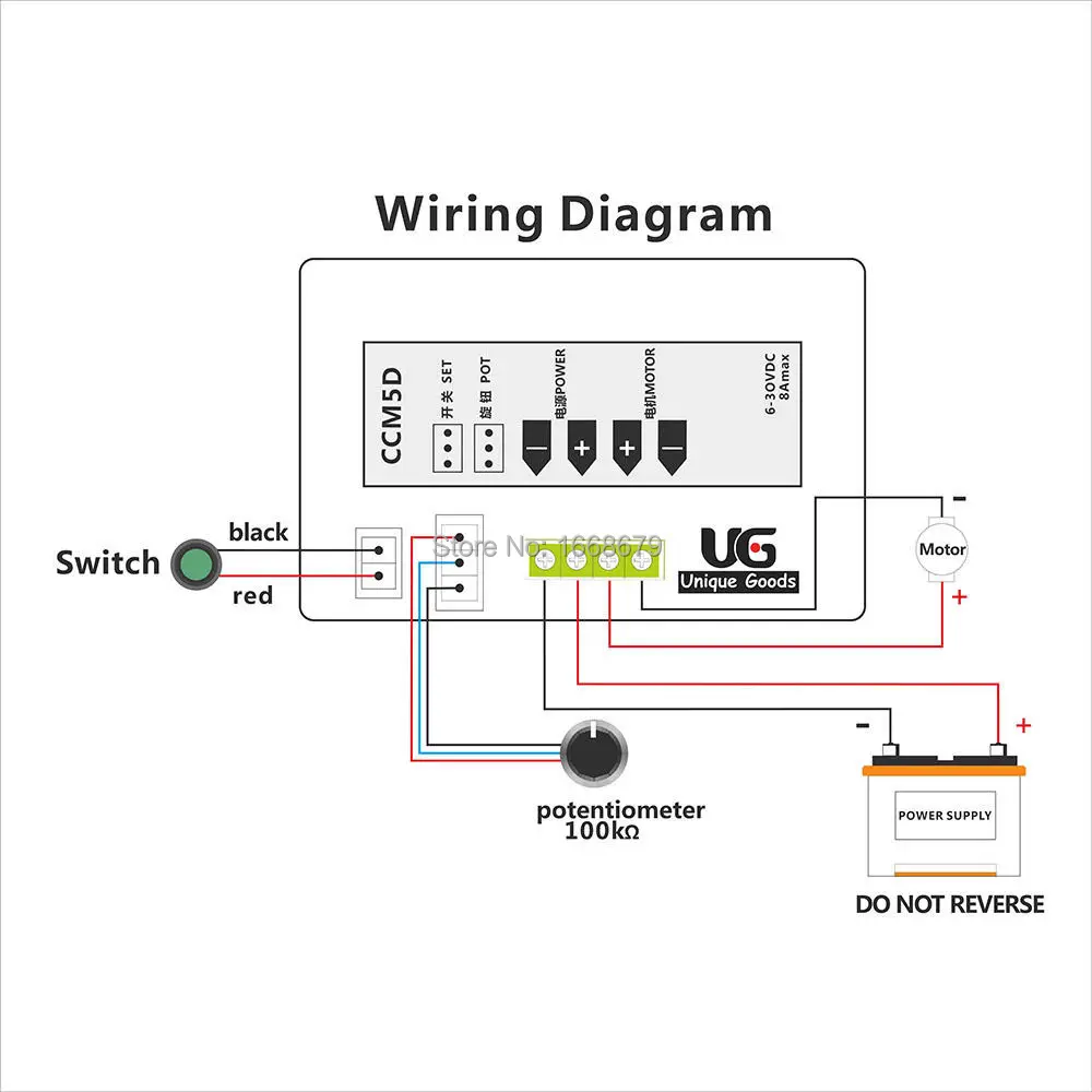 Ebowan цифровой светодиодный Дисплей 6V 12V 24V DC PWM контроллер двигателя переменного Скорость регулятор