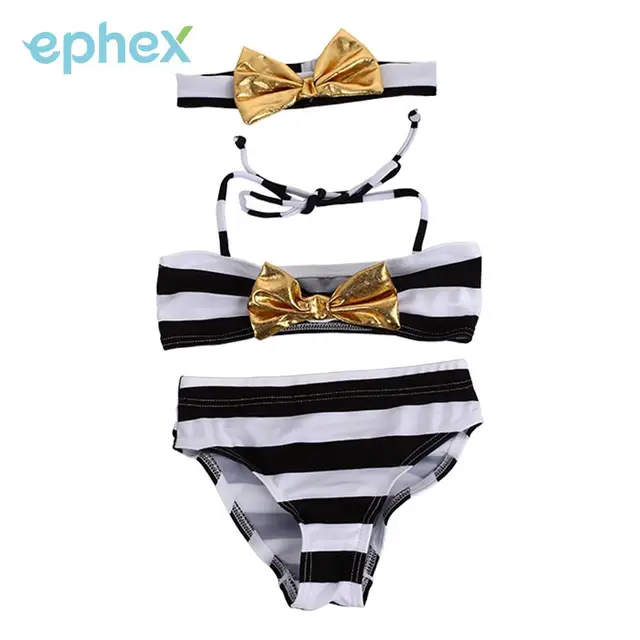 Cheap Children Swimwear Kids Swimwear Bathing Bikini Cute 3 Pcs/Set 5 Size Costume Summer Children'S Swimsuit