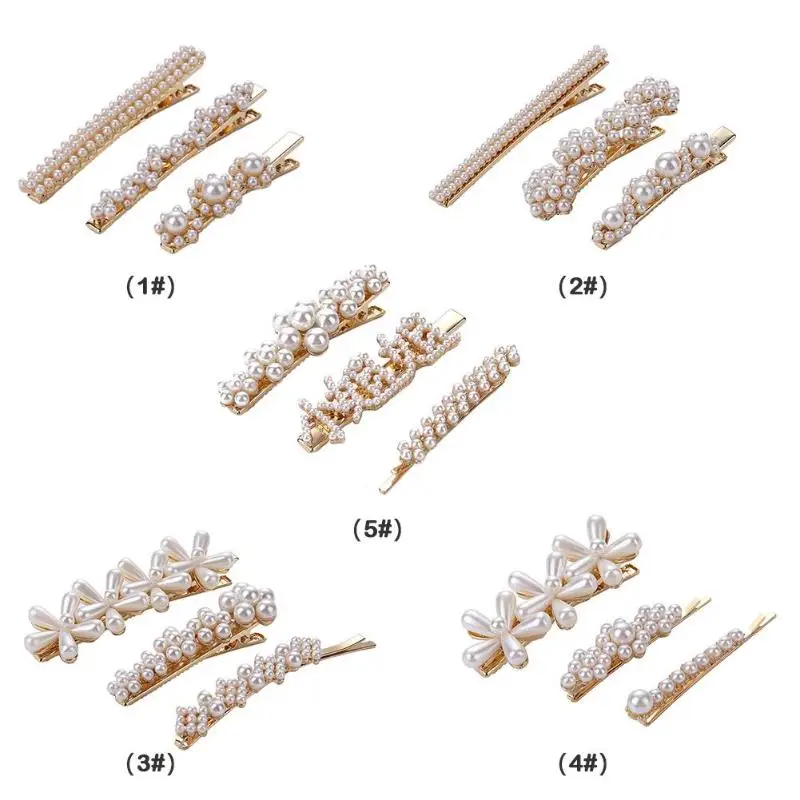 

3pcs Baby Hair Care Pearls Hair Clips Hairpin Hair Barrette for Women Girls Hair Accessory Stainless Steel Clip Hair Trimmers