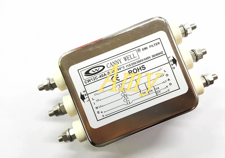 

Power EMI filter CW12C 30A 40A 50A S three-phase four wire AC 380V