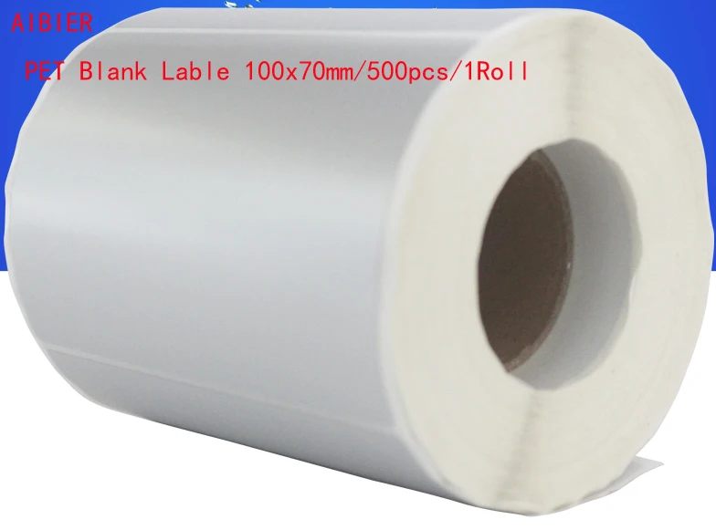 AIBIER100x70 waterproof PET paper adb self-adhesive label matte silver pet 100*70mm/500pcs/1roll | Электроника