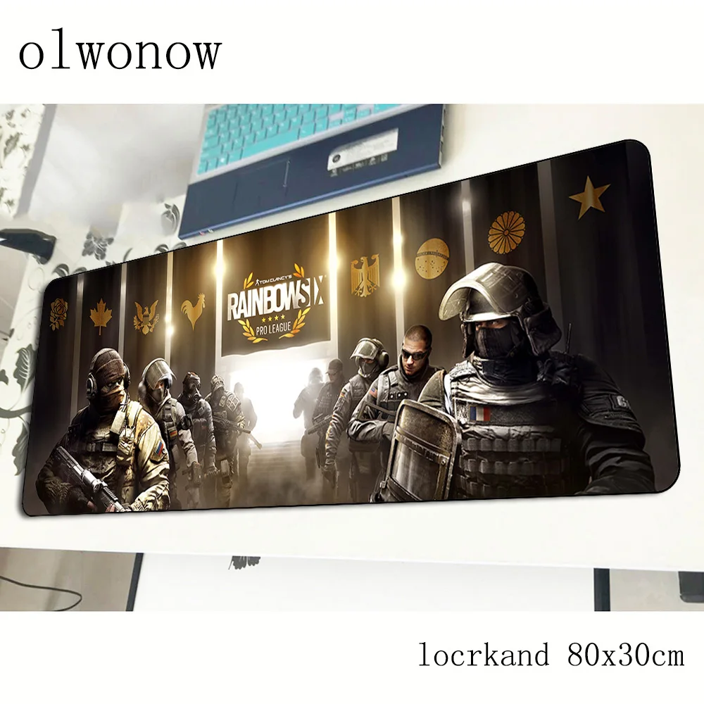 Игровой коврик для мыши Rainbow Six осада высокое качество 800x300x3 мм игровой HD печать
