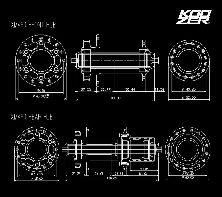 Koozer XM460 герметичный подшипник MTB горный велосипед концентратор Quick Release комплект тормоза велосипедные ступицы 32 H 15/12 мм шпинделя втулка QR Bicyc